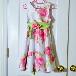 Perfectly Dressed Girl's Pink Floral Party Dress Size 6